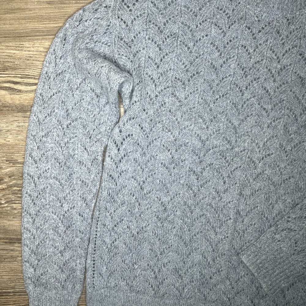 J. McLaughlin Soft Blue Cowl Neck Sweater Tiler Wool & Cashmere-Blend size XS - Picture 5 of 12